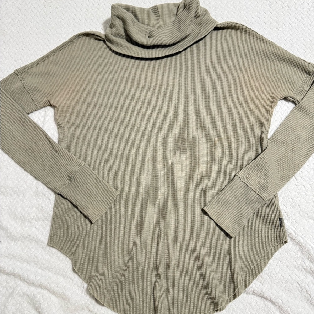 TNA Sage Green Cowl Neck Sweater